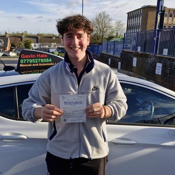 A learner celebrating passing their driving test with UDrive2Day in Bury St Edmunds