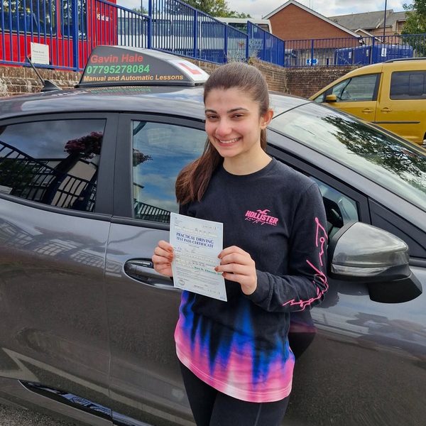 A learner celebrating passing their driving test with UDrive2Day in Bury St Edmunds