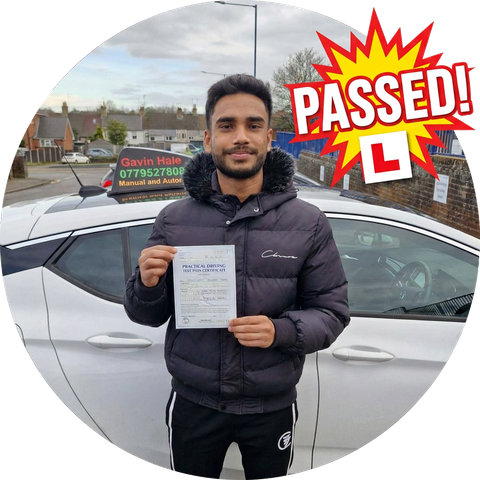A learner celebrating passing their driving test with UDrive2Day